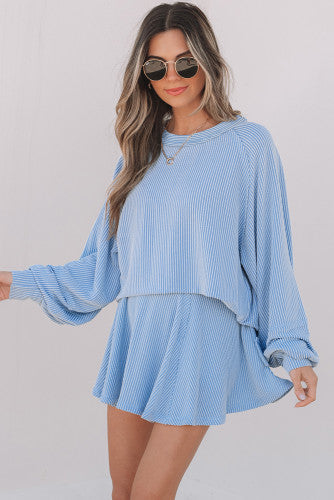 Baby blue dressy skort set